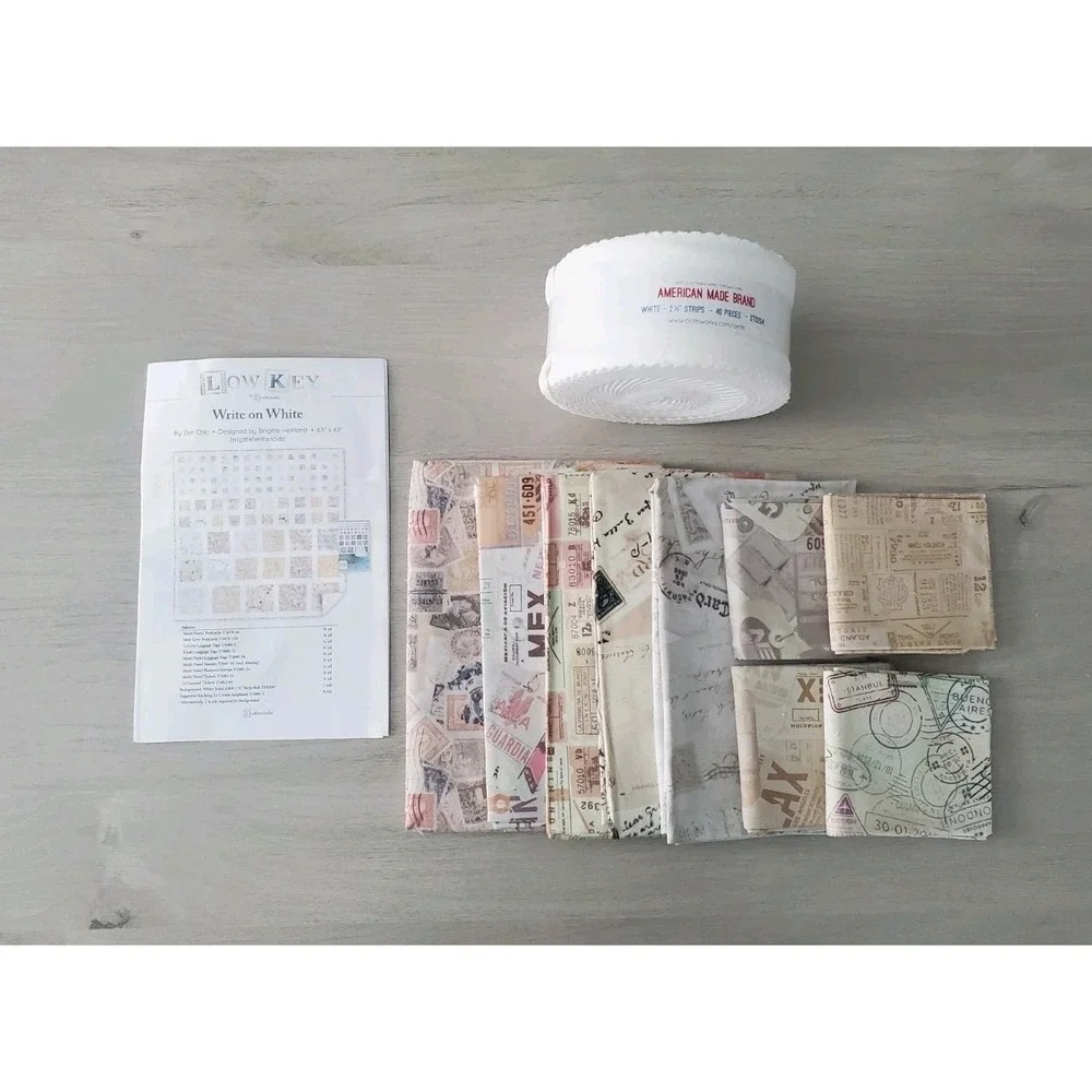Write On White by Brigitte Heitland Zen Chic Quilt Kit 63x63